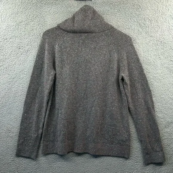 NWT LOU & GREY for LOFT Cowl Neck Sweater Oversized Sloucy Multi Purple Cozy - Picture 5 of 10